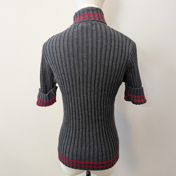 Vintage Abercrombie &Fitch Ribbed Turtleneck Sweater Y2K Preppy - Picture 7 of 11